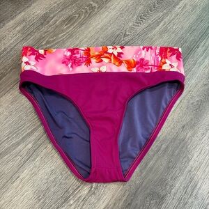 UjENA 84 Pink and Orange Floral Bikini Bottom
